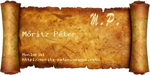Móritz Péter névjegykártya